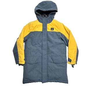 Quiksilver Youth Hooded Parka Snow Ski Jacket Colorblock M (10/12)Yellow Outdoor